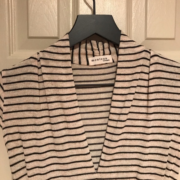 Monteau black and white stripe dress size (S) - Picture 2 of 4